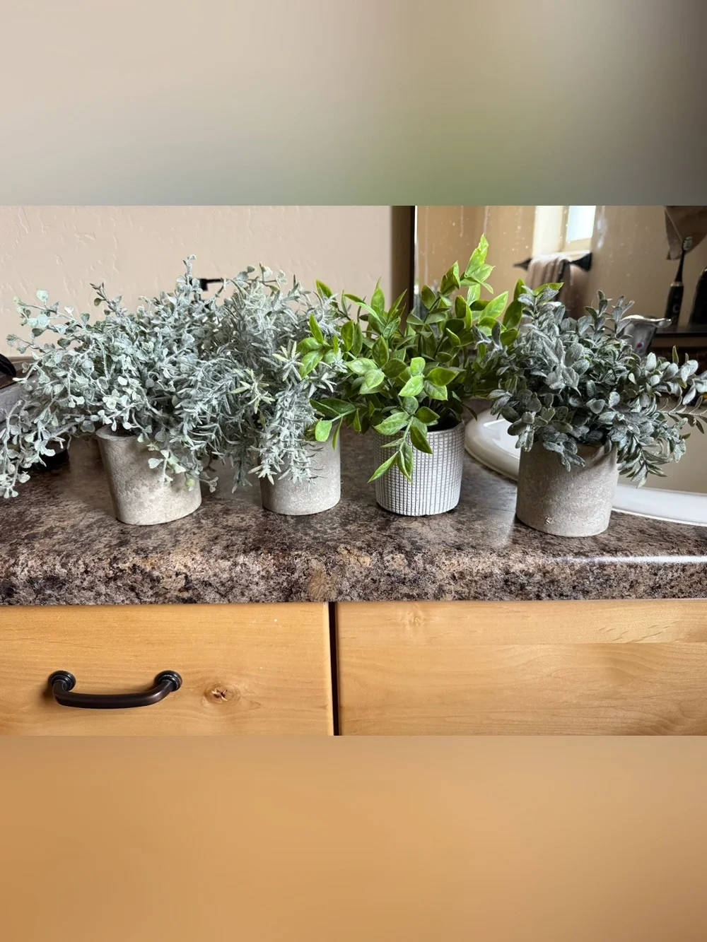 Artificial Greenery Potted Home Accent - Green